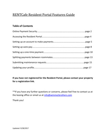 RENTCafe Resident Portal Features Guide