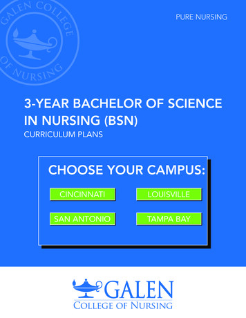 3-YEAR BACHELOR OF SCIENCE IN NURSING (BSN)