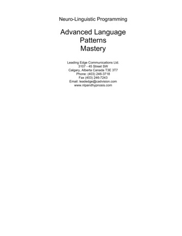 Advanced Language Patterns Mastery - Weebly