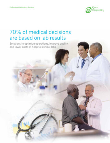 70% Of Medical Decisions Are Based On Lab Results