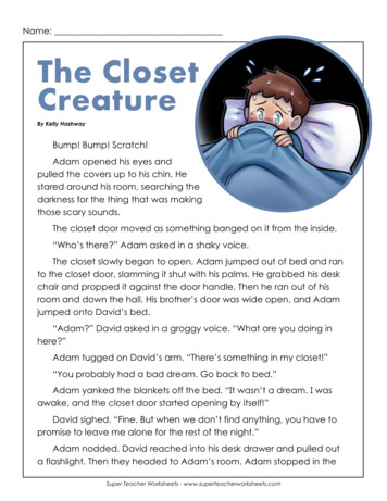 Name: The Closet Creature - Super Teacher Worksheets
