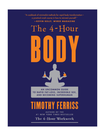 4 Hour Body - The Blog Of Author Tim Ferriss