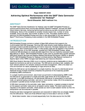 Paper SAS4497-2020 Data Connector Accelerator For Hadoop
