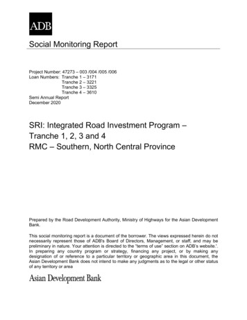 SRI: Integrated Road Investment Program – Tranche 1, 2, 3 .