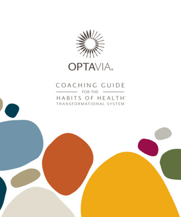 OPTAVIA Coaching Guide For Habits Of Health .