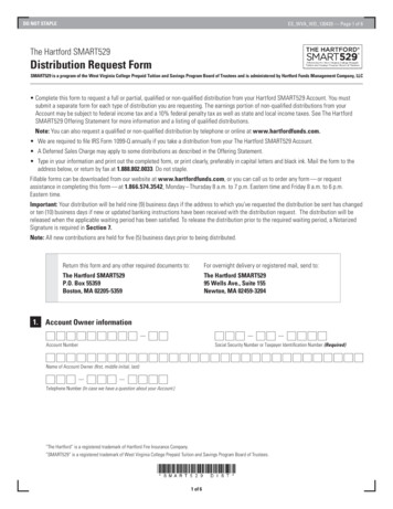 Distribution Request Form - Hartford Funds
