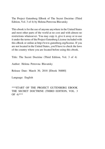 The Secret Doctrine (Third Edition, Vol. 3 Of 4)