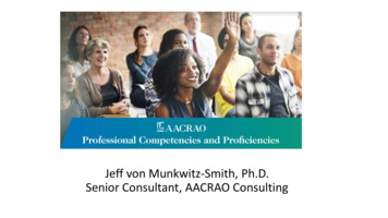 Jeff Von Munkwitz-Smith, Ph.D. Senior Consultant, AACRAO .