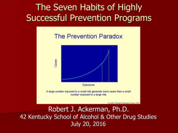 The Seven Habits Of Highly Successful Prevention Programs