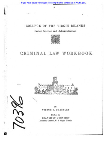 CRIMINAL LAW WORKBOOK - Office Of Justice Programs