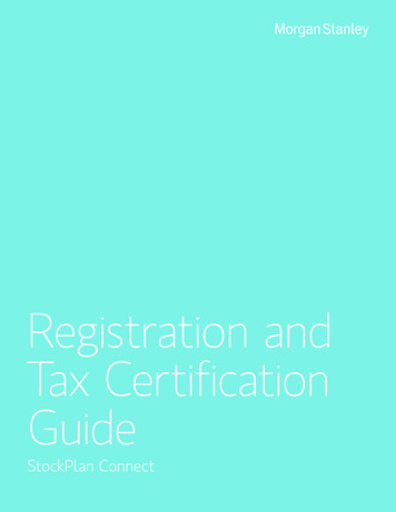 Registration And Tax Certification Guide