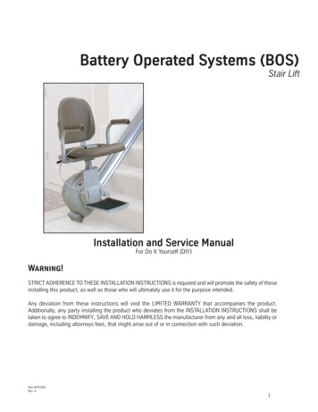 Battery Operated Systems (BOS) - Stair Lifts 101
