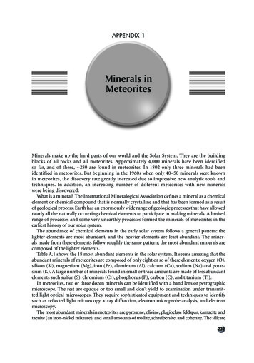 Minerals In Meteorites - CERN