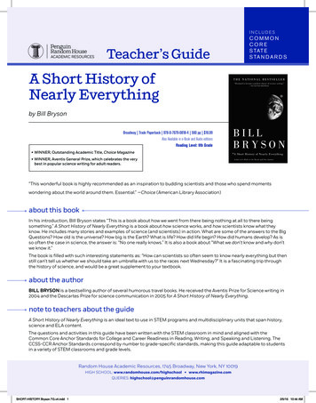 STANDARDS A Short History Of Nearly Everything