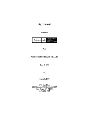 Agreement - Palomar Health