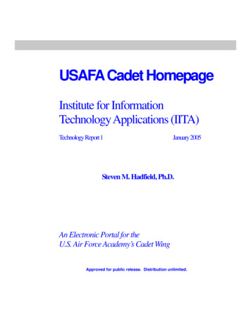 USAFA Cadet Homepage - DTIC