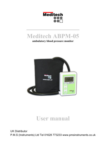 User Guide For Meditech ABPM-05 - PMS Instruments