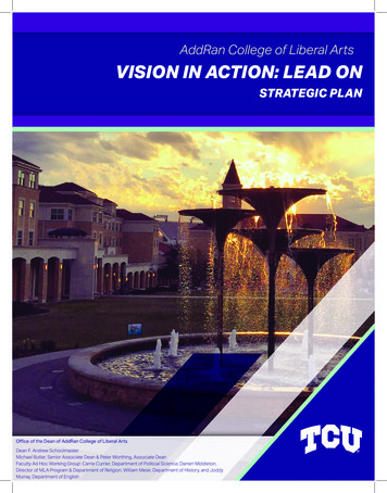 AddRan College Of Liberal Arts VISION IN ACTION: LEAD ON