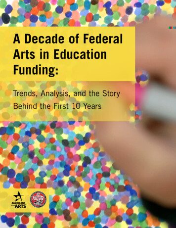 A Decade Of Federal Arts In Education Funding