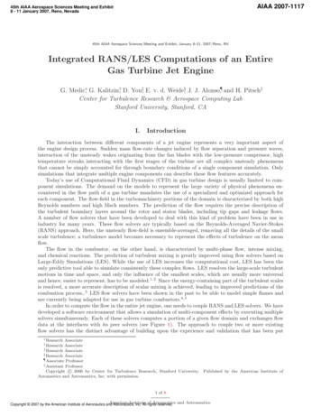 Integrated RANS/LES Computations Of An Entire Gas 