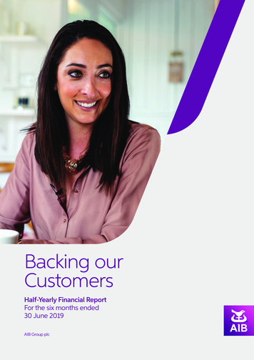 Backing Our Customers - AIB