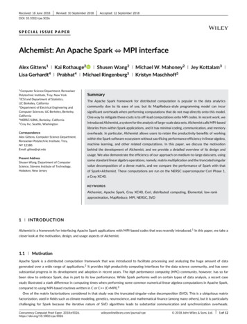 Alchemist: An Apache Spark MPI Interface