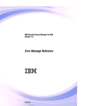 IBM SecurityAccess Manager ForWeb Version 7