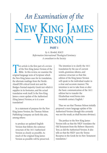 An Examination Of The New King James Version, Part 1
