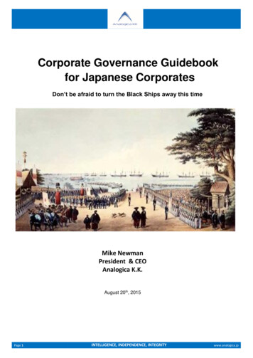 Corporate Governance Guidebook For Japanese Corporates