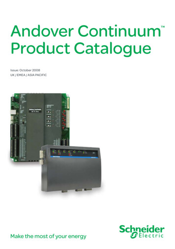 Andover Continuum Product Catalogue