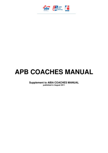 APB COACHES MANUAL - WordPress 