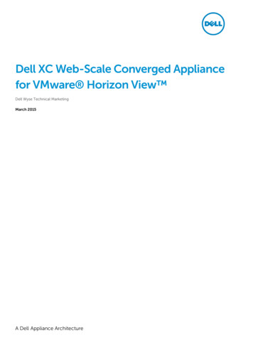 Dell XC Web-Scale Converged Appliance For VMware Horizon View 
