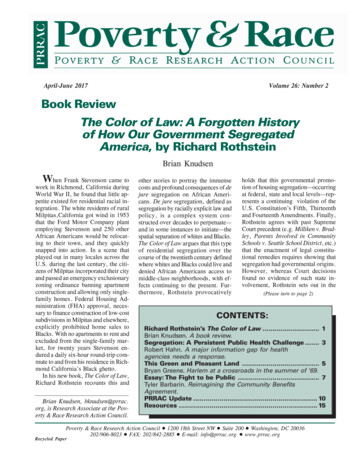 Book Review The Color Of Law: A Forgotten History Of How .