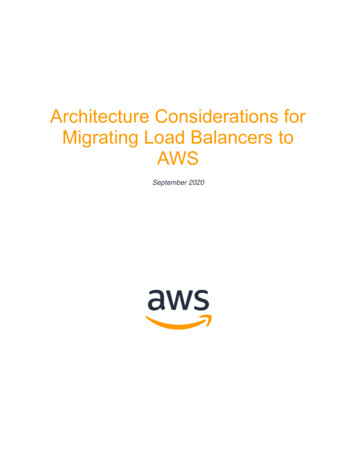 Architecture Considerations For Migrating Load Balancers To AWS
