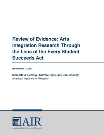 Review Of Evidence: Arts Integration Research Through The .