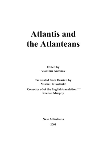 Atlantis And The Atlanteans - Swami-center 