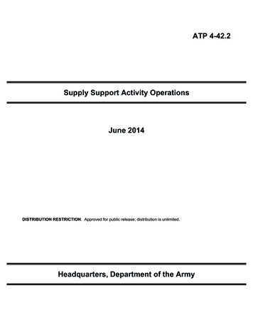 Supply Support Activity Operations June 2014