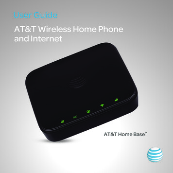 AT&T Wireless Home Phone And Internet User Guide