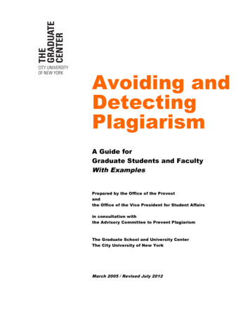 Avoiding And Detecting Plagiarism