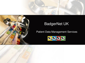 Badgernet Regional Data Management - NHS Networks