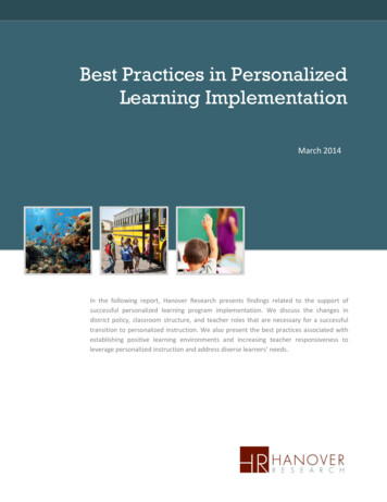 Best Practices In Personalized Learning Implementation
