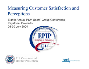 Measuring Customer Satisfaction And Perceptions