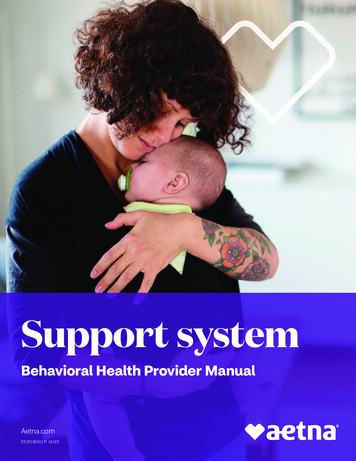 Behavioral Health Provider Manual - Aetna