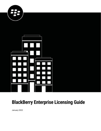BlackBerry Enterprise Licensing Guide