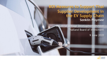 BOI Measures To Support Thai Supplier Development In The .
