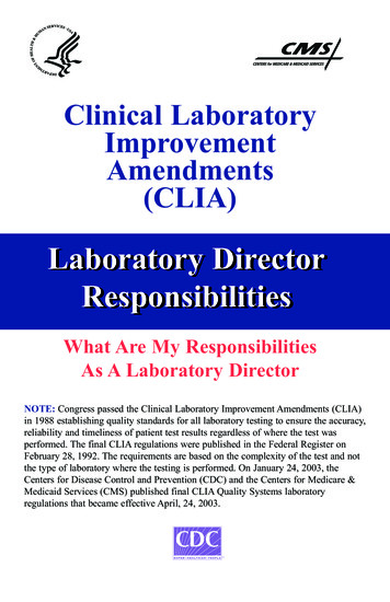 Laboratory Director Director Responsibilities