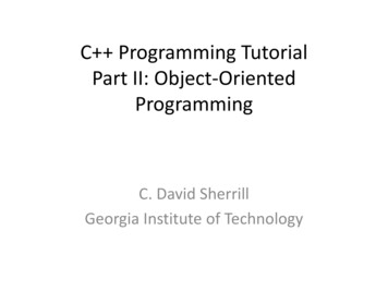 C Programming Tutorial Part II: Object-Oriented 