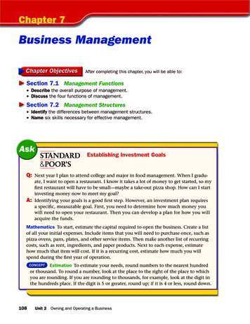 Business Management - Jenks Public Schools