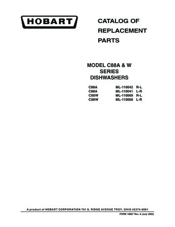 CATALOG OF REPLACEMENT PARTS