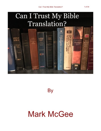 Can I Trust My Bible Translation? - WordPress 